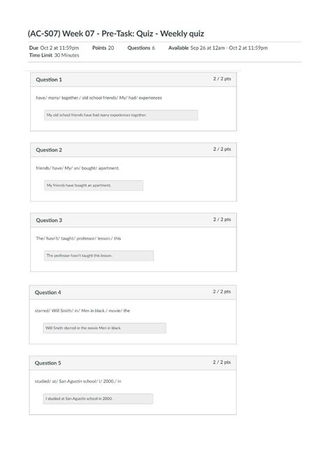 Ac S07 Week 07 Pre Task Quiz Weekly Quiz Removed Ingles IV