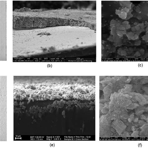 The Optical Images Of The Green Ysz Film A A Cross Section Sem