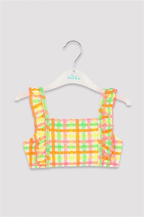 Penti Neon Renkli Kız Çocuk Gingham Kare Desenli Bikini Takımı Fiyatı