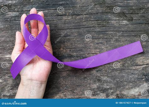 Couleur Symbolique De L Arc De Ruban Violet De Lymphome De Hodgkins Et