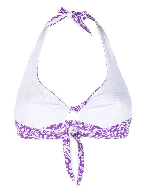 MC2 Saint Barth Paisley Print Twist Bikini Top Farfetch