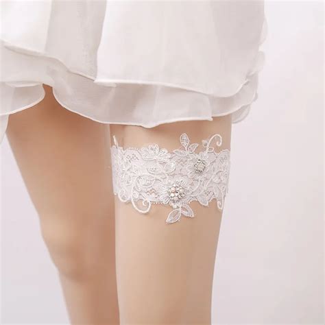 Aliexpress Buy Wedding Garter Rhinestone Embroidery Flower