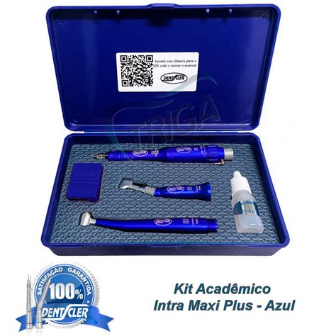 Kit Acadêmico Necta Maxi Plus III Push Button Intra 3 Sprays Cor Azul