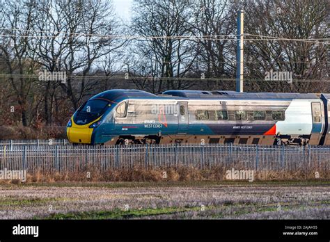 Avanti Pendolino class 390 in new livery on the West Coast Main Line ...