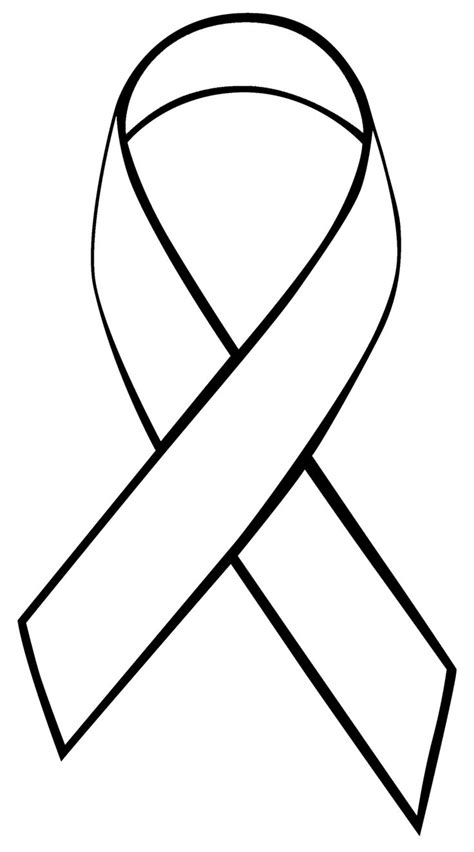 Printable Cancer Ribbon Outline