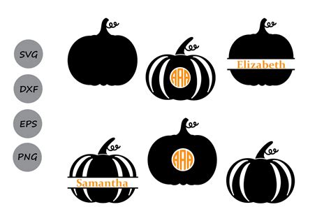 Pumpkin Svg Pumpkin Monogram Svg Thanksgiving Pumpkin Svg