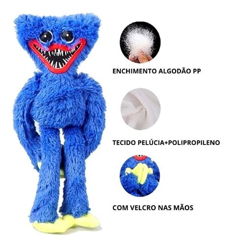 Huggy Wuggy Boneco Azul Pelucia Playtime Pop Time No Brasil Mercadolivre