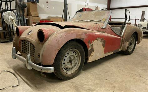 Stalled Project 1957 Triumph TR3 Barn Finds