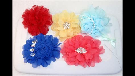 DIY Fabric Flower Tutorial DIY How To Make YouTube