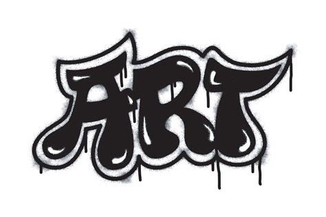 graffiti art word sprayed in black on white 27569104 Vector Art at Vecteezy