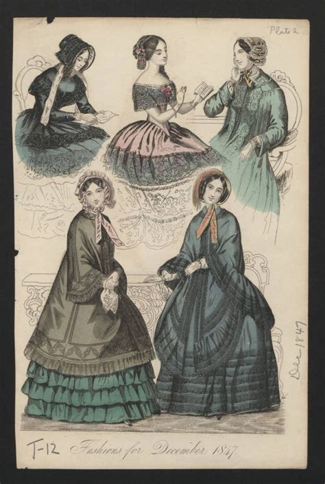 Women 1846 1847 Plate 153 1850s Fashion Fashion Plates Historical