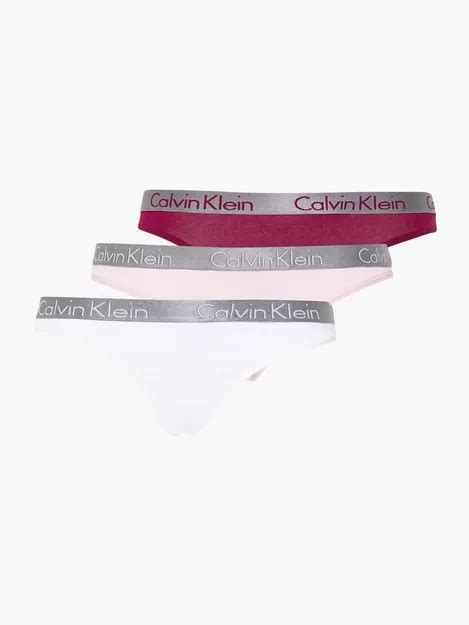 Buy Calvin Klein Underwear 3 Pack Thong Multicoloured