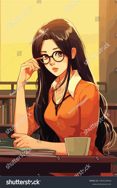 Teacher Anime Style Character Vector Illustration Stock Vector (Royalty Free) 2302129419 ...