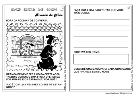 Sequencia Didatica Branca De Neve Ensinando Carinho Historia