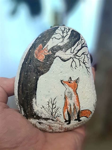 Drawing On Stone Рисунок на камне Светлана 🌷 Painted Rocks Snow