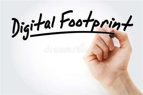 Digital Footprint Mind Map Concept For Presentations And Reports Stock