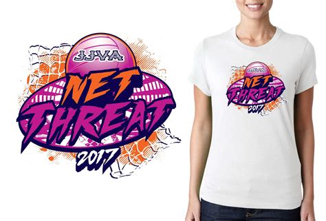 VOLLEYBALL TSHIRT LOGO DESIGN 2017-Net-Threat BY UrArtStudio - UrArtStudio