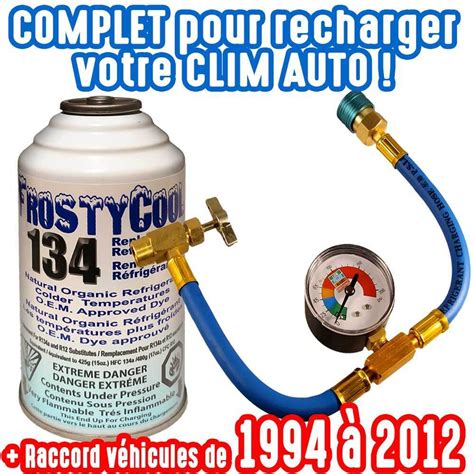 Kit Recharge Gaz Clim Auto Frostycool Remplace Climatisation R A