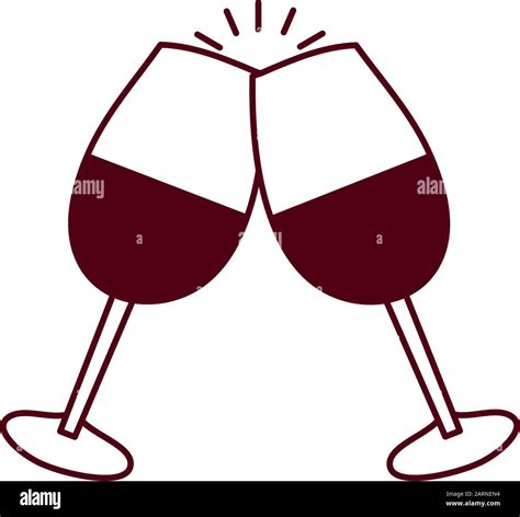 Wine Cups Glasses Toast Icon Stock Vector Image And Art Alamy