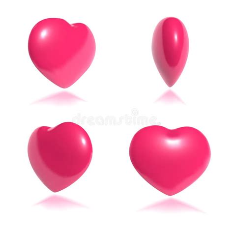 Spinning Pink Heart 3D Art Vector Motion Stock Vector Illustration Of