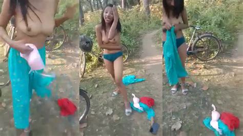 Outdoor Paracycling Sexy Teen Slim Girl Nude Braless Boobs Leaked