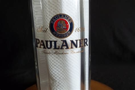 Paulaner Munchen 5 Liter Glass Tall Beer Mug Made By Sohm Germany Gold