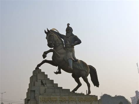 Equestrian statue of Jassa Singh Ramgarhia in Amritsar, Punjab India