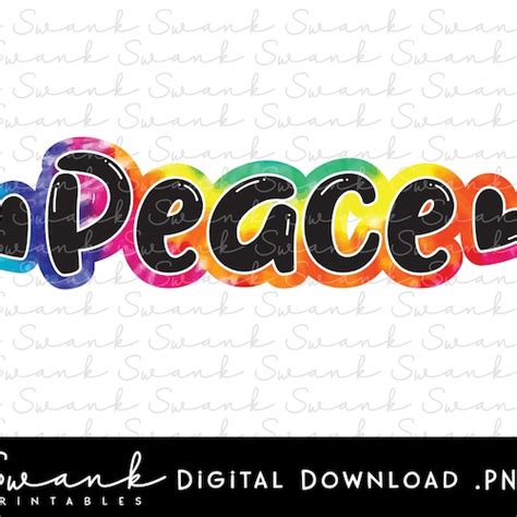 Tie Dye Peace Love Sunshine Png Sublimate Design Download Etsy