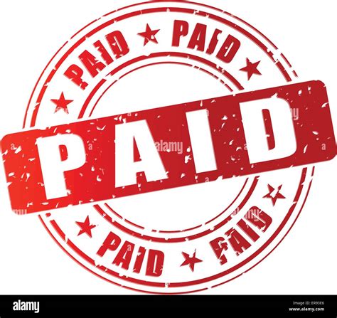 Vector illustration of red paid stamp icon Stock Vector Image & Art - Alamy 