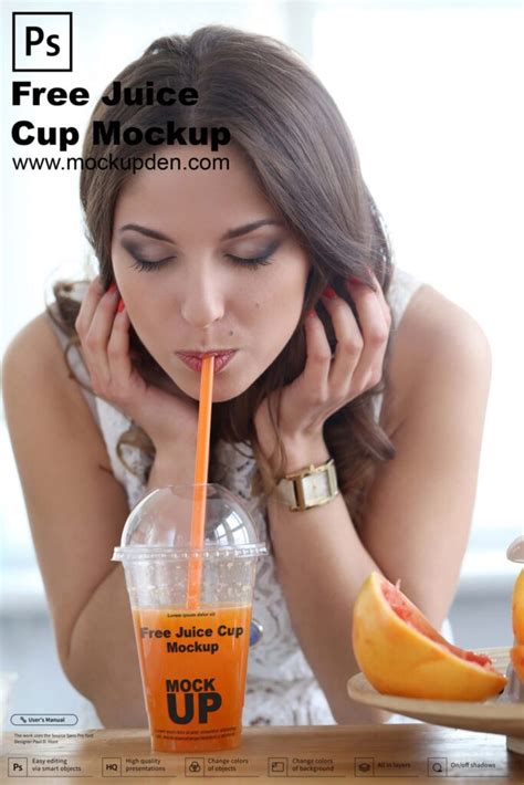 Free Juice Cup Mockup PSD Template - Mockup Den