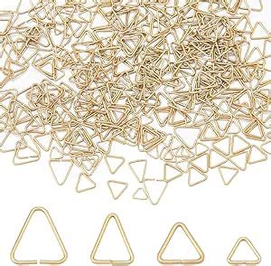 Amazon SUNNYCLUE 1 Box 400Pcs Triangle Jump Ring Open Jump Rings