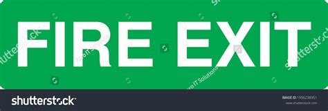 Fire Exit Green White Sign Board Stock Vector (Royalty Free) 1956238351 ...