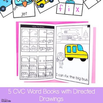 Half Off Decodable Readers Cvc Words Set Directed Drawing Books