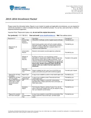 Fillable Online B B Enrollment Packet Fax Email Print Pdffiller