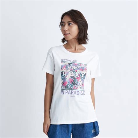 2024春夏 ロキシー レディース サーフ 半袖tシャツ Getting Lost In Paradise Tee Rst241601y