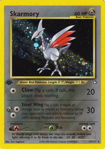 Skarmory Neo Genesis 13 Bulbapedia the community driven Pokémon