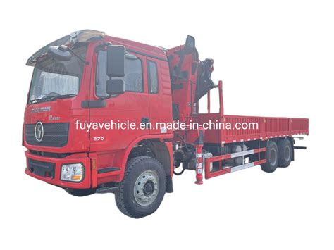 Shacman 6X4 Rhd 10 Wheels Manual 10ton 12ton Hydraulic Crane Truck For