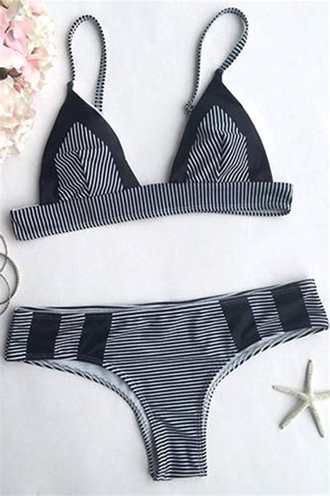 Cool Your Jets Stripe Sexy Bikini Set