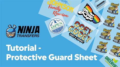 Ninja Transfers Protective Guard Sheet Tutorial YouTube