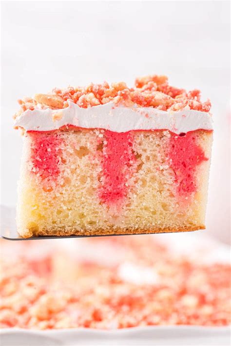 Strawberry Crunch Poke Cake Princess Pinky Girl