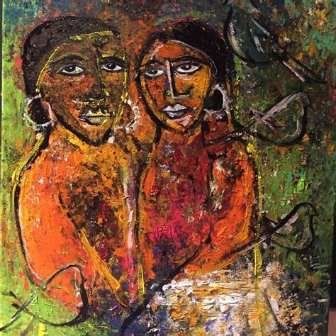 Two Faces Painting By Fatima Khan Saatchi Art