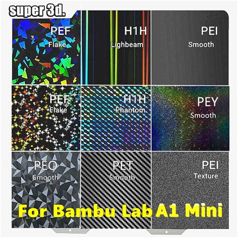 PEO Plate H1H For Bambu Lab A1 Mini Build Plate PEY PET Spring Steel