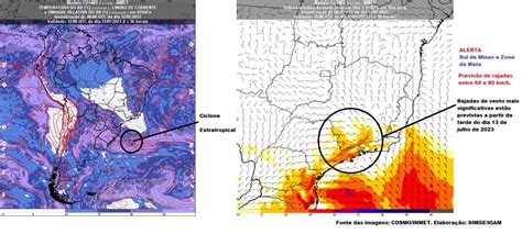 Defesa Civil alerta para atuação de ciclone extratropical na região