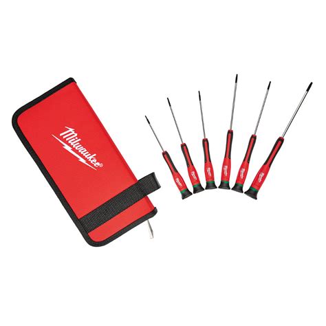 Milwaukee 48 22 2610 Torx Precision Screwdriver Set With Case 6 Piece