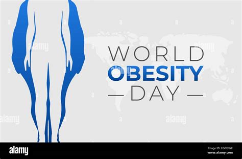 World Obesity Day Background Illustration Banner Stock Vector Image