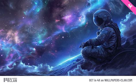 astronaut observes  vastness  space desktop wallpaper hd