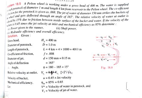 SOLUTION Answer Key Pelton Wheel Turbine Studypool