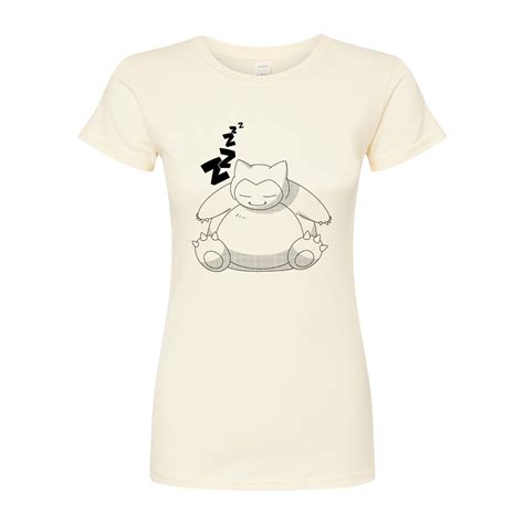 Pok Mon Snorlax Zzz Juniors Fitted Graphic T Shirt Walmart