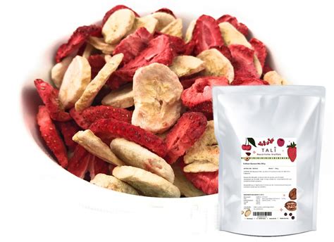 TALI Erdbeer Banane Mix 200 g gefriergetrocknete Früchte Amazon de