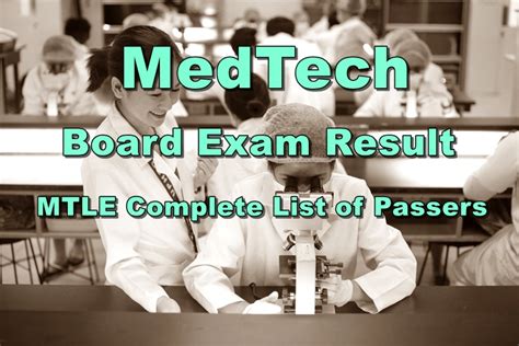 Medtech Results 2022 Medical Technologist Board Exam Results